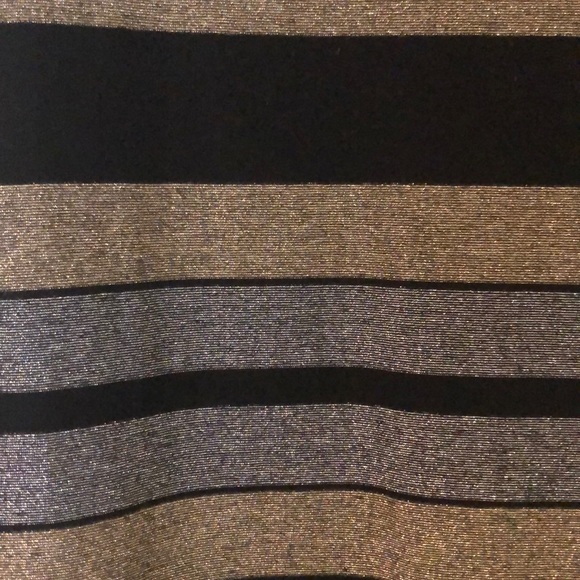 Three Dot Metallic Stripe Long Sleeve Knit Dress - Picture 2 of 2